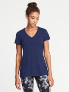 Old Navy Womens Ultra-light V-neck Performance Tee For Women Night Cruise Size Xl