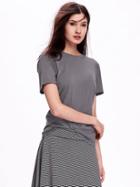 Old Navy Womens Relaxed Crew-neck Tee For Women Blank Slate Size L