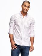 Old Navy Regular Fit Classic Plaid Shirt For Men - Berrylicious