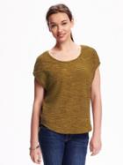 Old Navy Cocoon Fleece Top For Women - Golden Compass