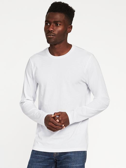 Old Navy Mens Soft-washed Crew-neck Tee For Men Bright White Size S