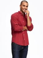 Old Navy Slim Fit Oxford Stretch Shirt For Men - Robbie Red