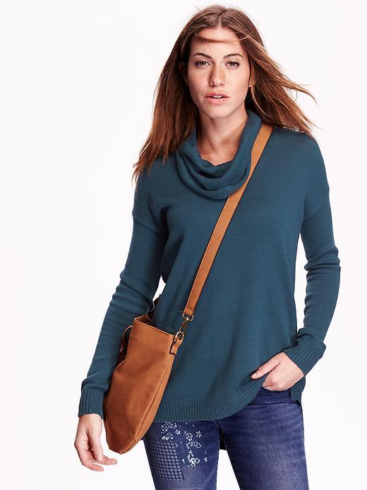 Old Navy Womens Cowl Neck Tunic Sweater Size M Tall - Kelp Forest