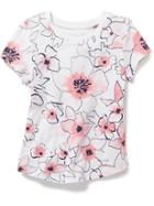 Old Navy Allover Floral Tee - Pink Floral