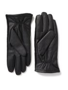 Old Navy Faux Leather Trim Gloves For Women - Black
