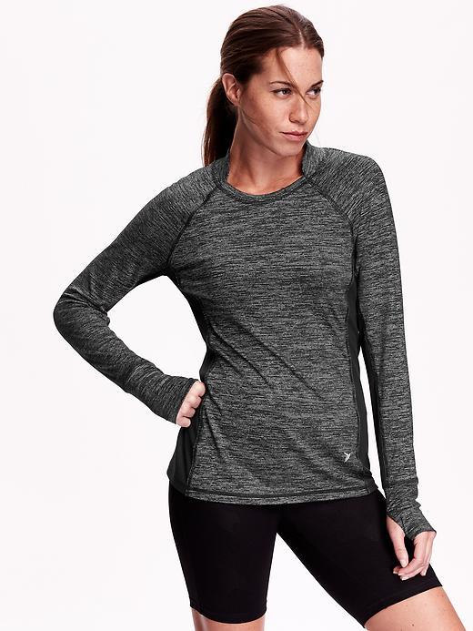 Old Navy Womens Long Sleeve Go Dry Tee Size L - Carbon