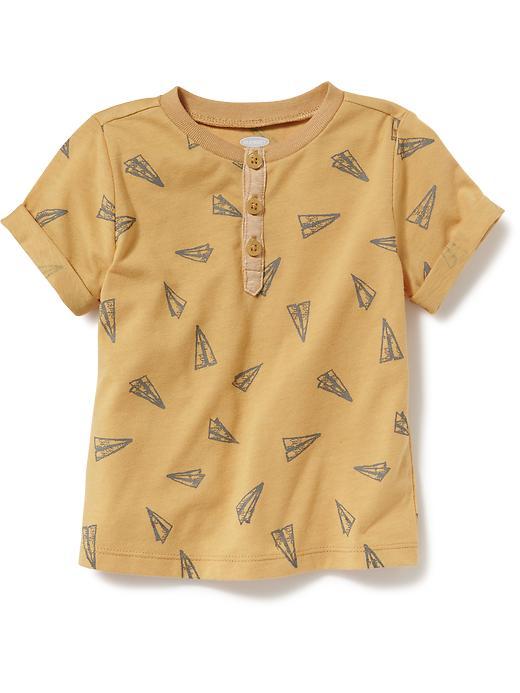 Old Navy Printed Henley Tee - Golden State