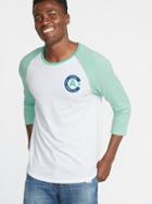 Old Navy Mens California Athl. League 3/4-sleeve Baseball Tee For Men Calla Lilies Size Xs