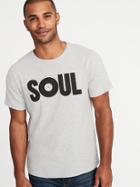 Old Navy Mens Soul Graphic Tee For Men Heather Gray Size Xxl