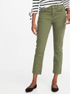 Old Navy Womens The Power Jean A.k.a. The Perfect Straight For Women I Think Olive Size 18