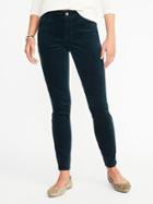 Old Navy Womens Mid-rise Velvet Rockstar Pants For Women Time Will Teal Size 18