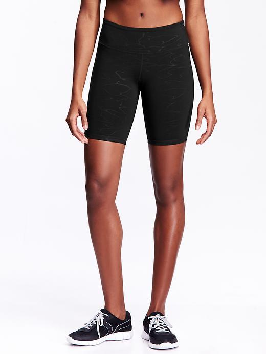 Old Navy Womens Active Go Dry Compression Shorts 8&quot; Size L - Embossed