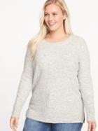 Old Navy Womens Plus-size Cozy Sweater Light Gray Size 2x