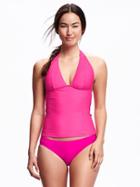 Old Navy Printed Halter Tankini Top For Women - Flaming Flamingo Top