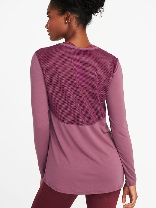 Old Navy Womens Ultra-light Mesh-back Performance Top For Women Bust A Mauve Size Xl