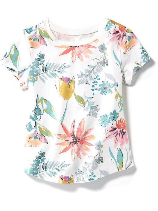 Old Navy Allover Floral Tee - Multi Green Floral