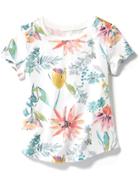 Old Navy Allover Floral Tee - Multi Green Floral