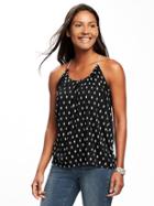 Old Navy Relaxed Suspended Neck Top For Women - Black Print