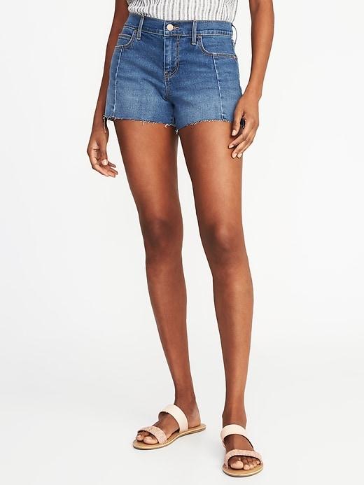 Old Navy Womens Boyfriend Denim Cutoffs For Women (3) Medium Wash Size 8