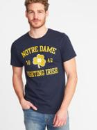 Old Navy Mens College-team Graphic Tee For Men Notre Dame Size M