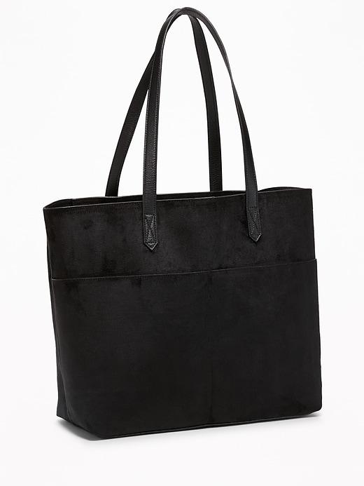 Sueded East-west Tote For Women
