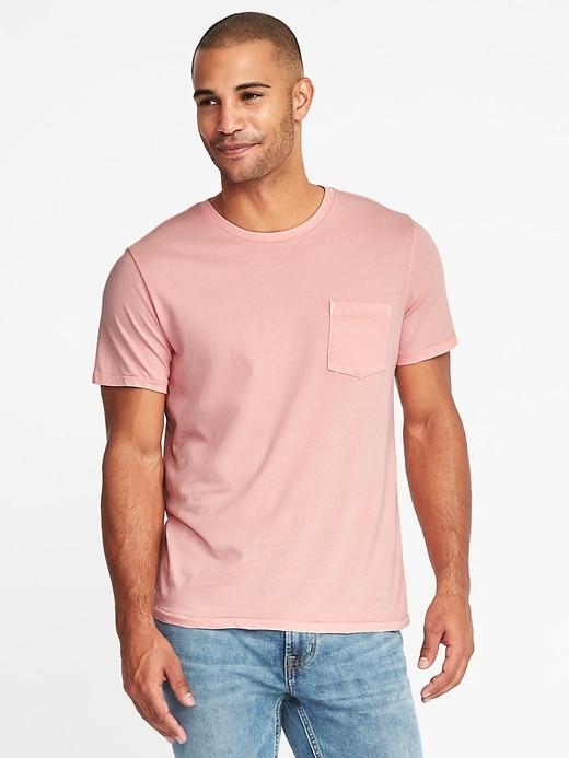 Old Navy Mens Garment-dyed Pocket Tee For Men Blush It Off Size Xxxl