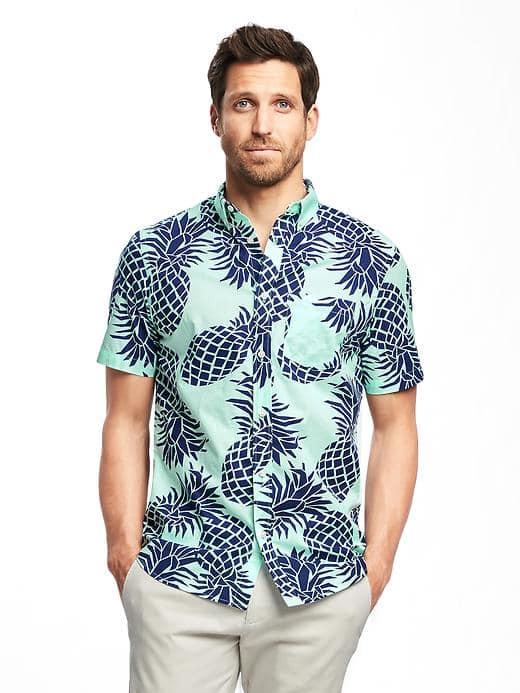 Old Navy Slim Fit Classic Shirt For Men - Reef History Of Time