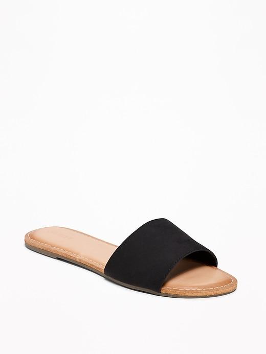 Old Navy Womens Sueded Slide Sandals For Women Blackjack Size 6
