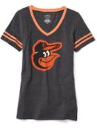 Old Navy Mlb Team Graphic V Neck Tee For Women - Baltimore Orioles