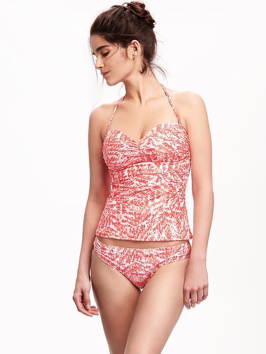 Old Navy Cinched Tankini Top For Women - Coral Print