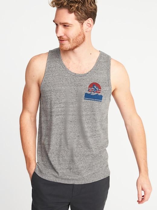 Old Navy Mens Soft-washed Graphic Tank For Men Surfer Size M