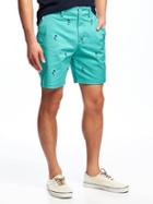 Old Navy Built In Flex Slim Ultimate Khaki Shorts For Men 8 - Big Island Blue