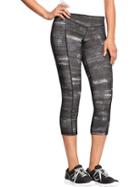 Old Navy Womens Active Printed Compression Capris 20&quot; - Black Stripe Color 3