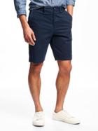 Old Navy Slim Built In Flex Ultimate Khaki Shorts For Men 10 - Ink Blue