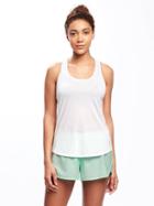 Old Navy Go Dry Cool Racerback Tank For Women - Bright White