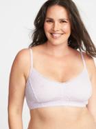 Old Navy Womens Plus-size Lace Cami Bralette Lilac Ice Size 3x