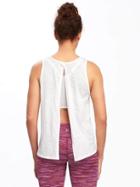 Old Navy Go Dry Flyaway Slub Knit Tank For Women - Bright White