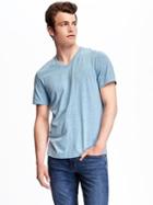 Old Navy Mens Soft-washed V-neck Tee For Men Blue My Cover Size Xl