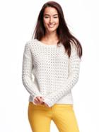 Old Navy Hi Lo Honeycomb Stitch Pullover For Women - In A Flurry
