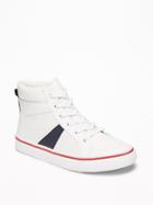 Retro Perforated Faux-leather High-tops