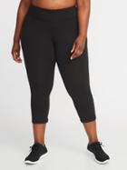 Old Navy Womens High-rise Go-dry Plus-size Compression Crops Blackjack Size 2x
