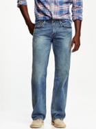 Old Navy Mens Premium Loose Fit Jeans Size 33w 36l Tall - Blue Vintage