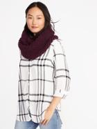 Old Navy Honeycomb Knit Infinity Scarf For Women - Wine Purple