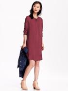Old Navy Womens Crepe Shirt Dresses Size M Tall - Marion Berry