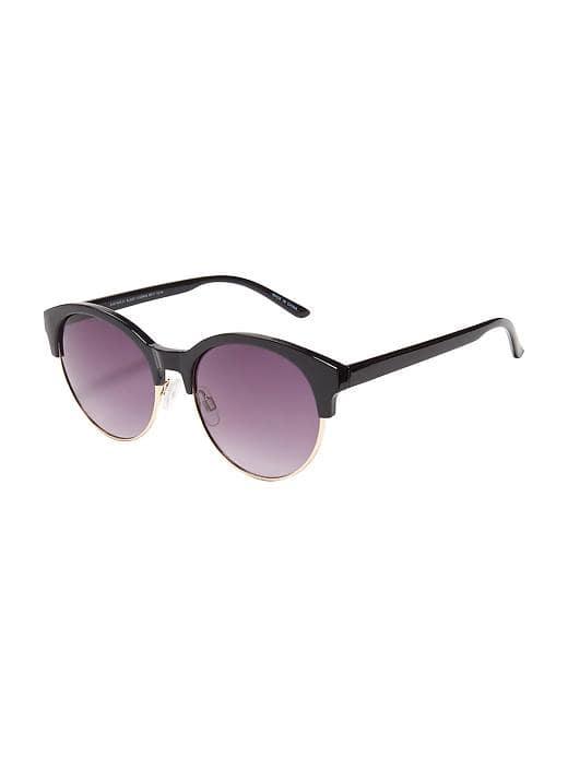 Old Navy Half Frame Sunglasses For Women - Black