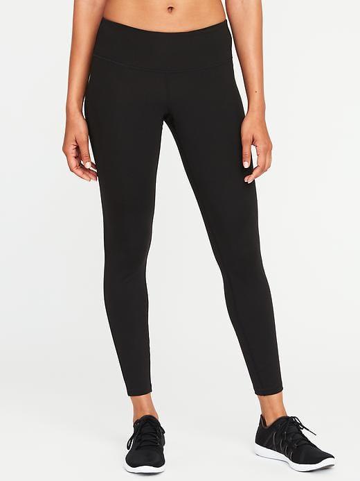 Old Navy Womens Mid-rise 7/8 Compression Leggings For Women Black Size L