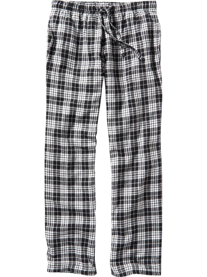 Old Navy Mens Plaid Flannel Pj Pants Size Xxl Big - Black/white Plaid