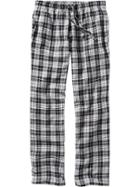 Old Navy Mens Plaid Flannel Pj Pants Size Xxl Big - Black/white Plaid