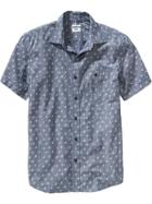 Old Navy Mens Slim Fit Chambray Shirts Size Xxxl Big - Chambray Print