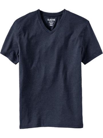 Old Navy Mens Classic V Neck Tees - Navy Heather